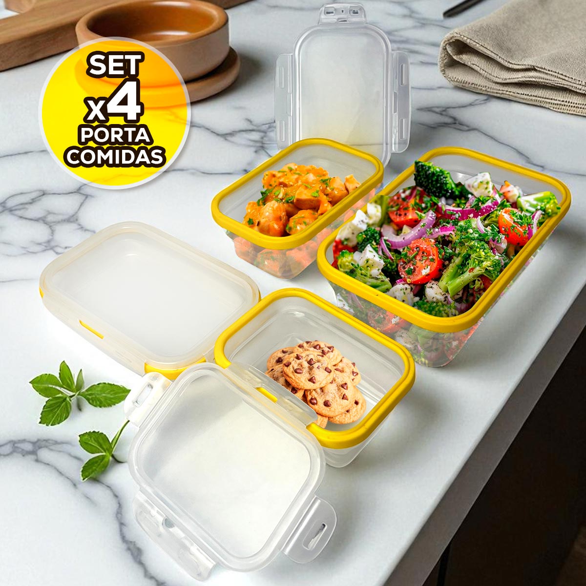 Miniatura 7 de Set x4 Porta Comidas Plegables ST3PR